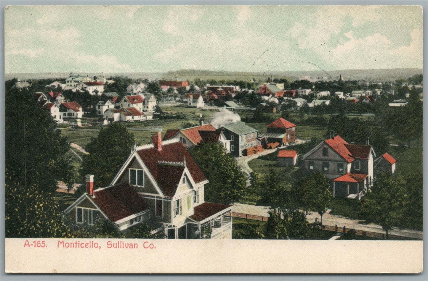 MONTICELLO SULLIVAN CO. NY ANTIQUE POSTCARD