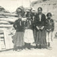 AMERICAN INDIAN NAVAJO FAMILY near SUMMER HOME ANTIQUE REAL PHOTO POSTCARD RPPC