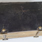 1717 BREVARIUM ROMANUM antique PLANTIN PRESS leather w/ brass corners & clasps