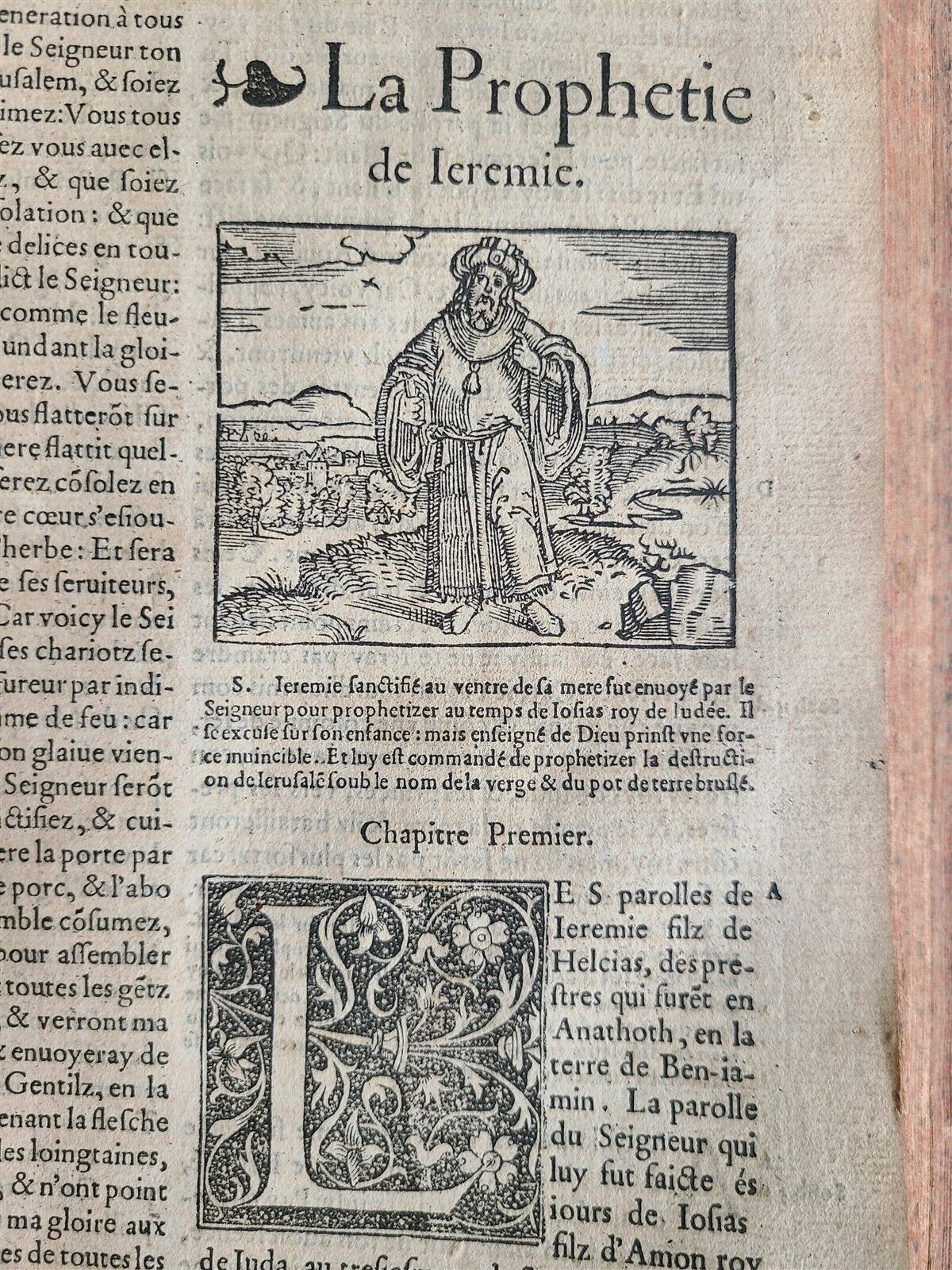 1550 BIBLE in FRENCH LOUVAIN ILLUSTRATED 16th CENTURY antique FOLIO rare