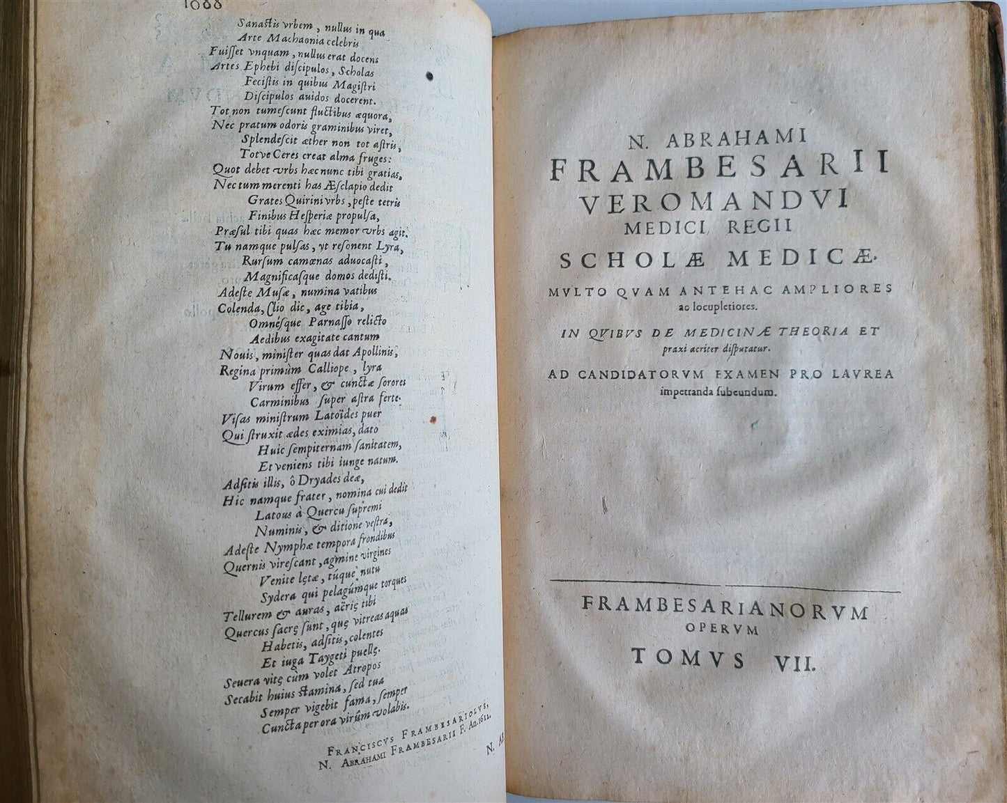 1631 MEDICAL TREATISE by A.FRAMBOISIERE French doctor of King antique FOLIO