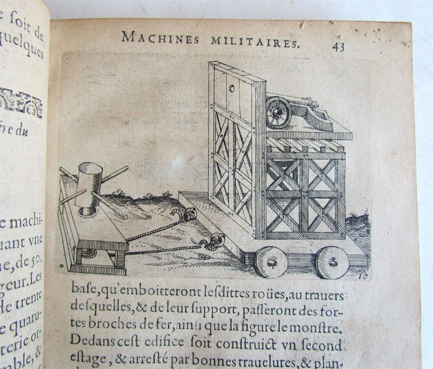 1620 MILITARY MACHINES FULLY ILLUSTRATED antique in French RARE