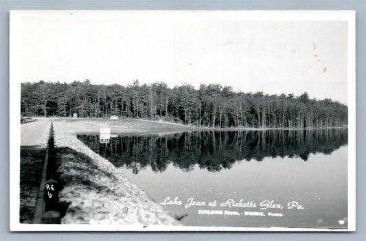 RICHETTS GLEN PA LAKE JEAN VINTAGE REAL PHOTO POSTCARD RPPC