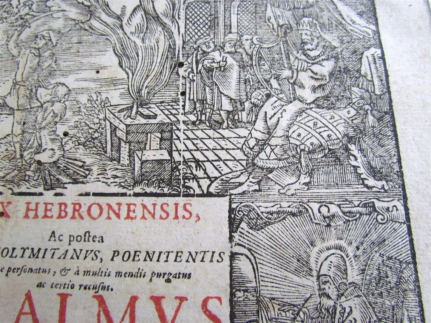 1630 Friedrich Forner antique PIGSKIN FOLIO Rex Hebronensis Psalmus Miserere Mei