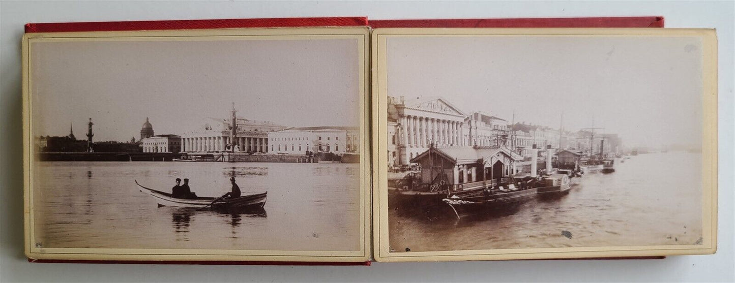 1880s RUSSIAN PHOTO BOOK antique SOUVENIR de ST. PETERSBOURG 24 CABINET PHOTOS