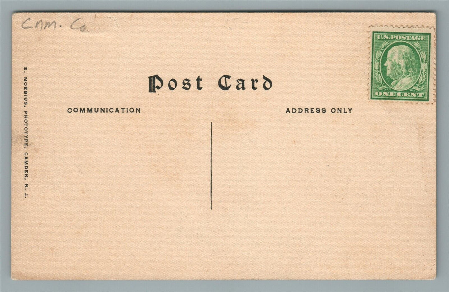 COLLINGSWOOD NJ FRAZER AVE. ANTIQUE POSTCARD
