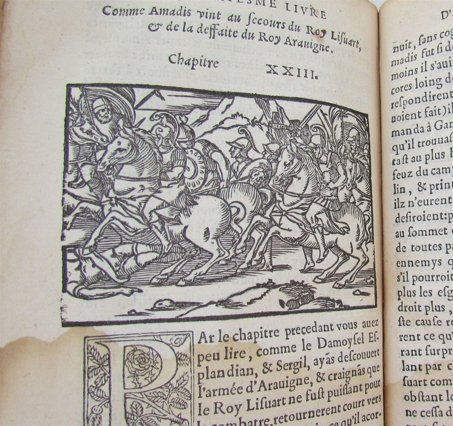 1555 illustrated LE TROISIESME LIVRE D'AMADIS DE GAVLE antique RARE 16th CENTURY