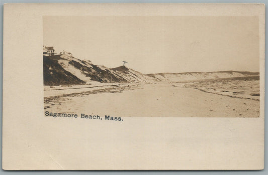 SAGAMORE BEACH MA ANTIQUE REAL PHOTO POSTCARD RPPC