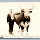 BULL BIG JIM DALLAS CENTENNIAL 1936 ANTIQUE REAL PHOTO POSTCARD RPPC