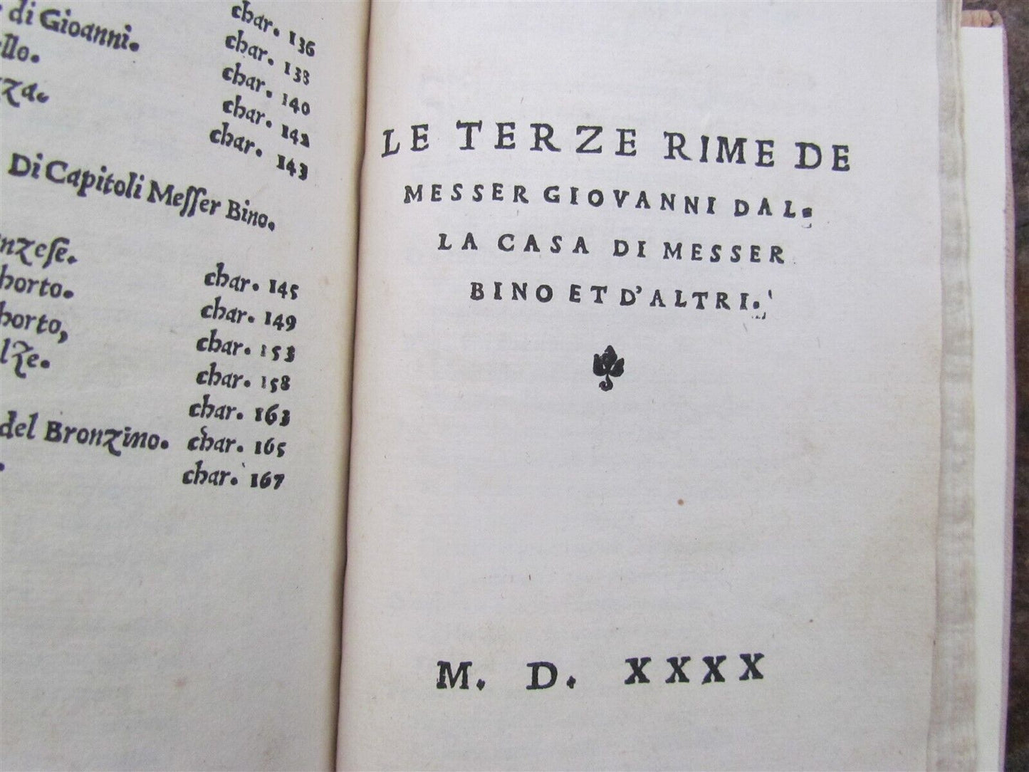 1540 BURLESQUE POETRY by Francesco Berni antique Tutte le Opere del Bernia