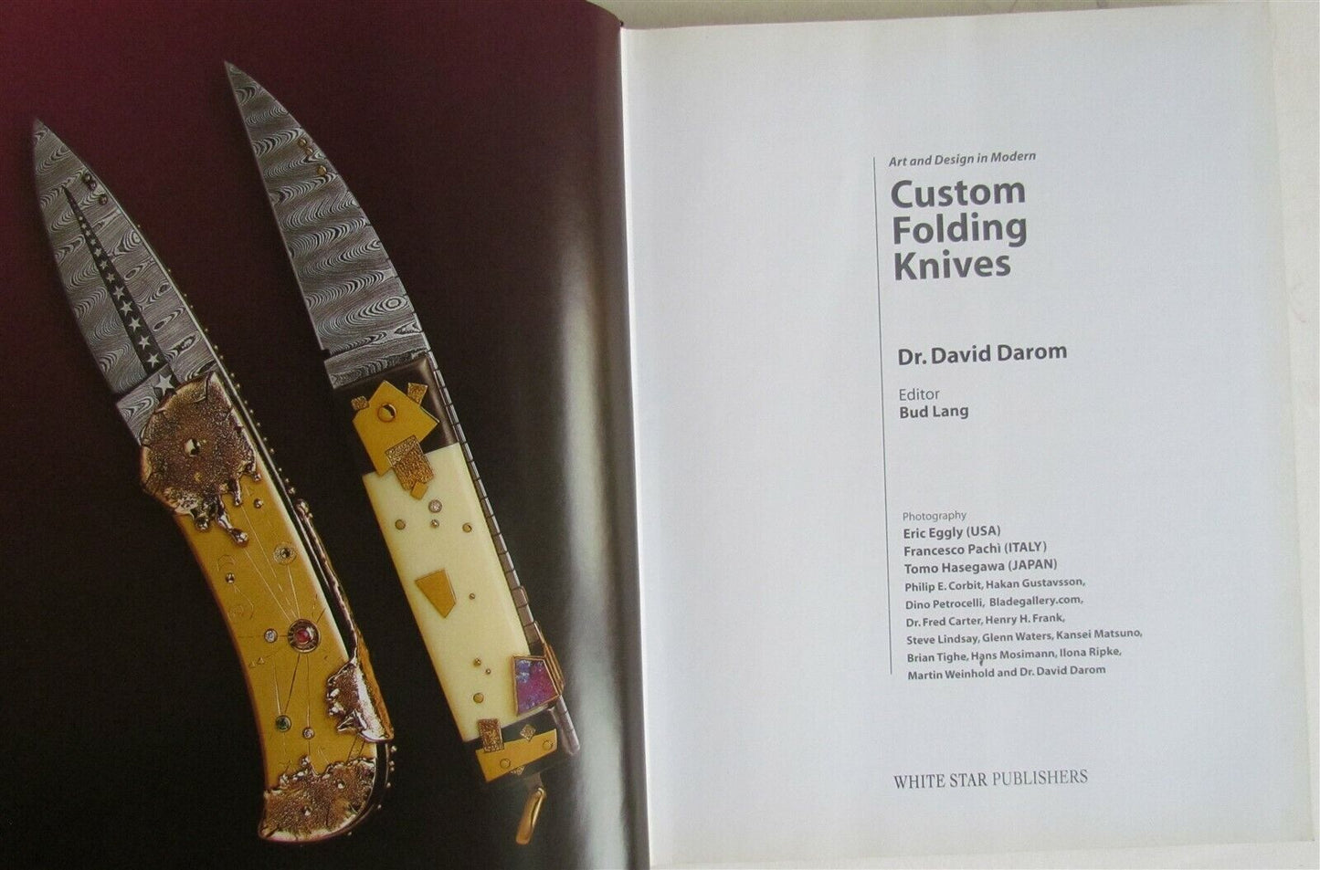 CUSTOM FOLDING KNIVES by DAVID DAROM ILLUSTRATED ART BOOK