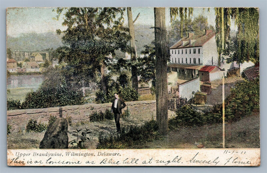 WILMINGTON DE UPPER BRANDYWINE 1911 ANTIQUE POSTCARD