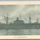 MILITARY SHIP USS LEQ ANTIQUE POSTCARD