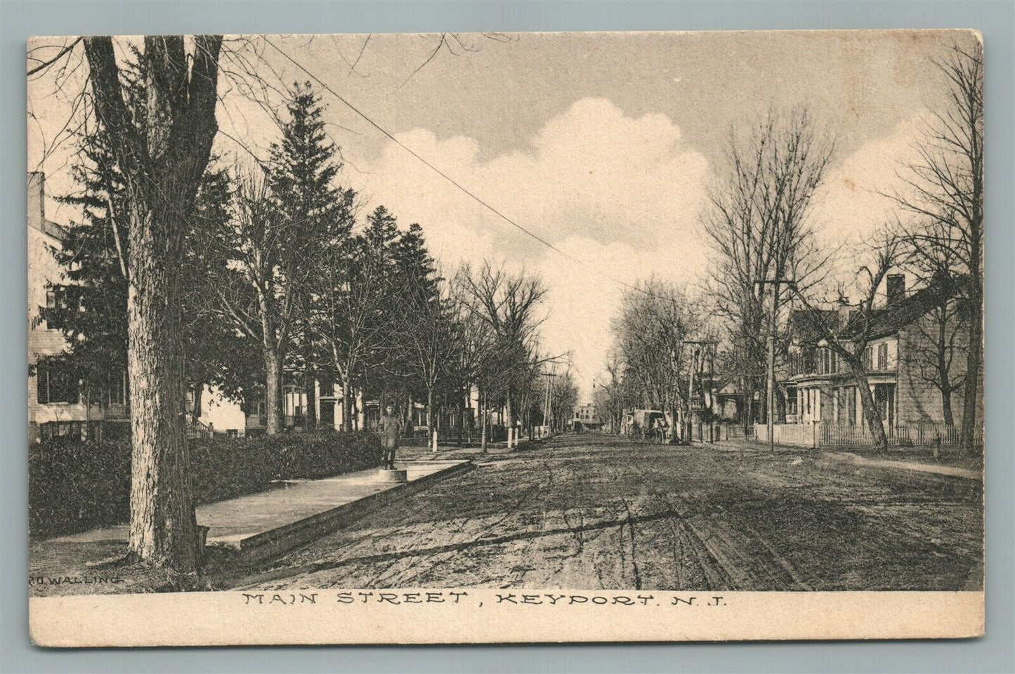 KEYPORT NJ MAIN STREET ANTIQUE POSTCARD