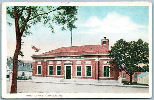 CAMDEN ME POST OFFICE ANTIQUE POSTCARD