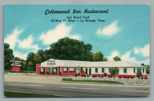 LE GRANDE TX COTTONWOOD INN RESTAURANT VINTAGE POSTCARD