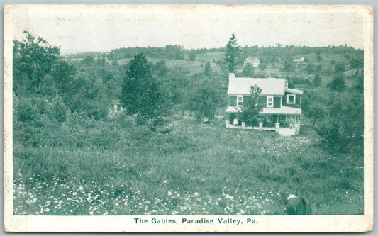 PARADISE VALLEY PA THE GABLES 1925 ANTIQUE POSTCARD