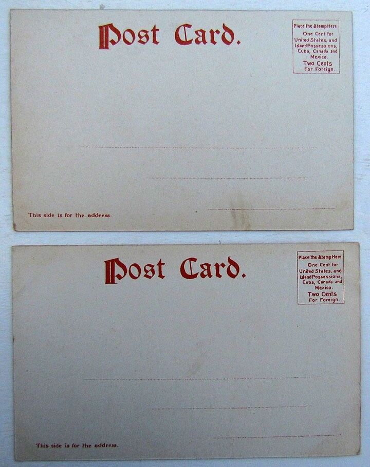 LOT OF 2 VINTAGE UNDIVIDED POSTCARDS - BOWDOLN COLLEGE BRUNSWICK MAINE