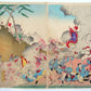 JAPANESE WOODBLOCK DIPTYCH PRINT ANTIQUE WAR w/ CHINA SCENE