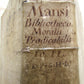 1703 VELLUM BINDING MASSIVE FOLIO Bibliotheca moralis by Josephi Mansi antique