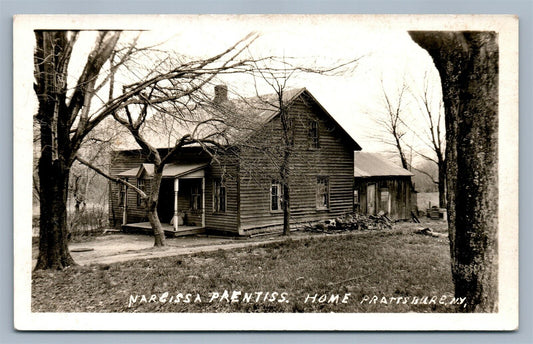 PRATTSBURG NY NARGISSA PRENTISS HOME ANTIQUE REAL PHOTO POSTCARD RPPC