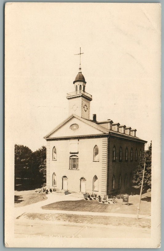 KIRTLAND OH CHURCH ANTIQUE REAL PHOTO POSTCARD RPPC