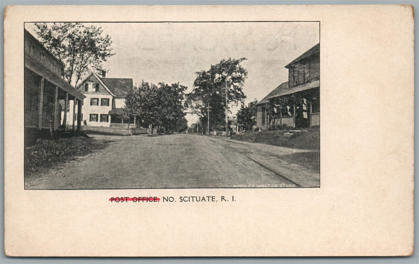 NORTH SCITUATE RI POST OFFICE ANTIQUE POSTCARD