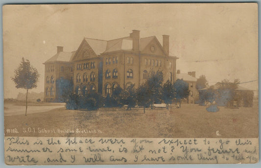 SCOTLAND PA S.O.I. SCHOOL ANTIQUE REAL PHOTO POSTCARD RPPC