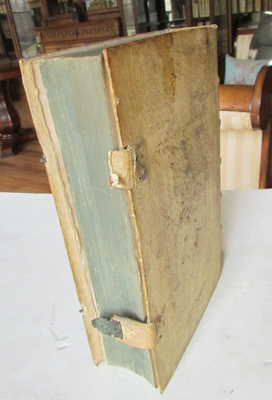 1727 ANTIQUE BLINDSTAMP PIGSKIN GERMAN JESUIT HISTORY FOLIO by IGNATIO AGRICOLA