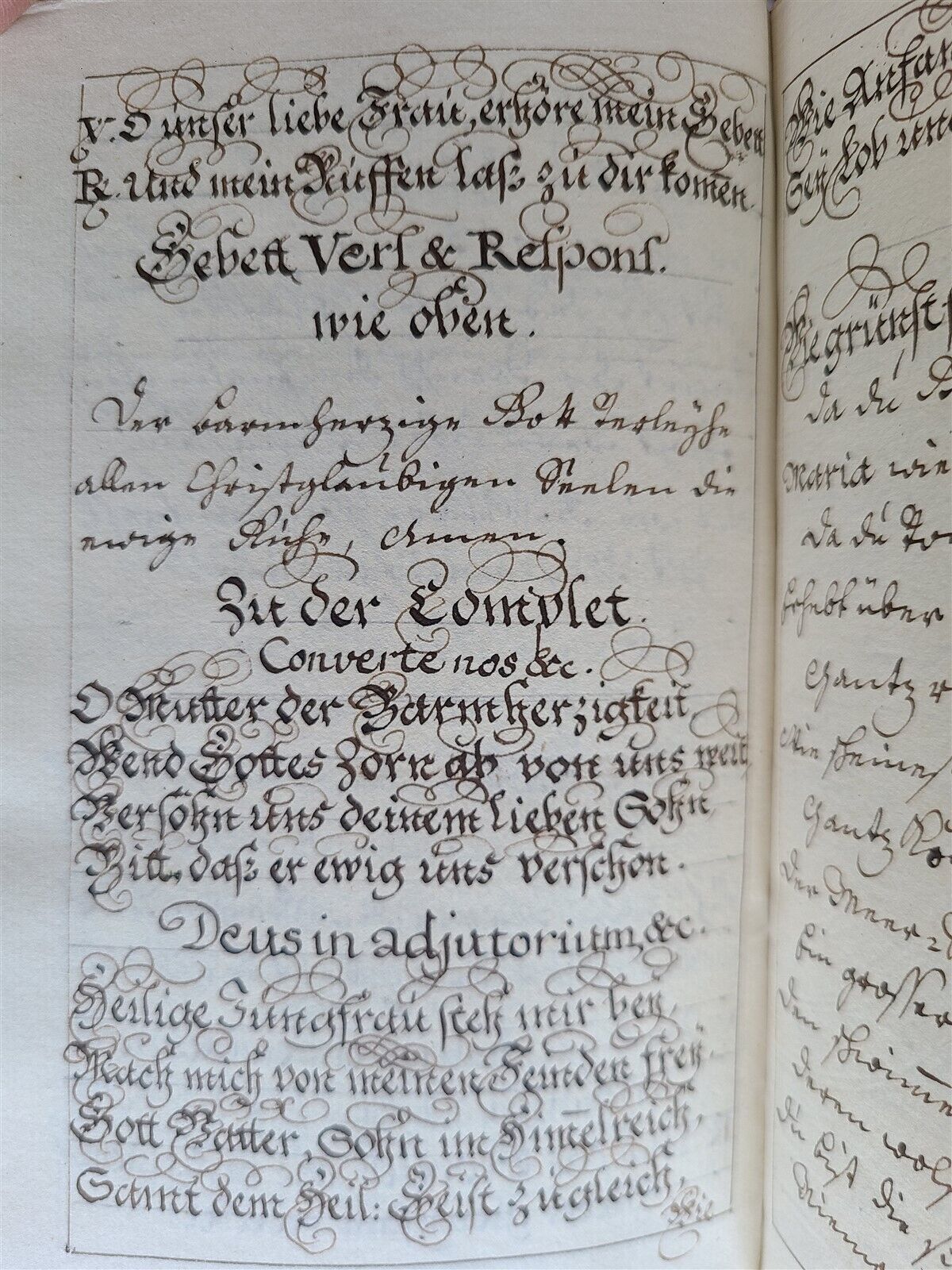 18th century GERMAN MANUSCRIPT PRAYER BOOK antique HANDWRITTEN