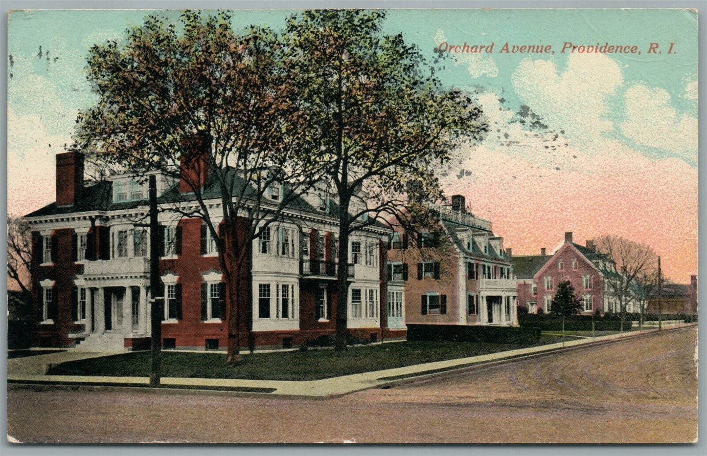 PROVIDENCE RI ORCHARD AVENUE ANTIQUE POSTCARD