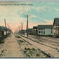 MILFORD CT TROLLEY ROAD THROUGHT SILVER BEACH ANTIQUE POSTCARD