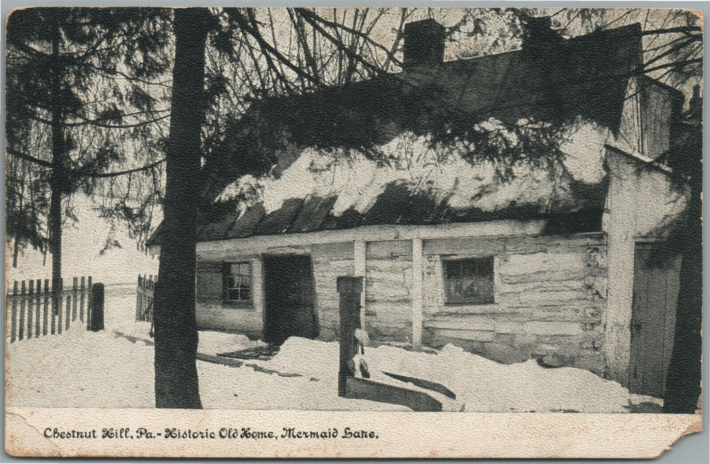 CHESTNUT HILL PA MERMAID LANE HISTORIC OLD HOME ANTIQUE POSTCARD