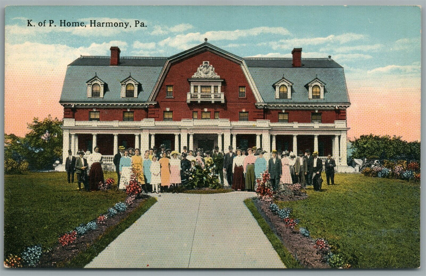 HARMONY PA K of P HOME ANTIQUE POSTCARD