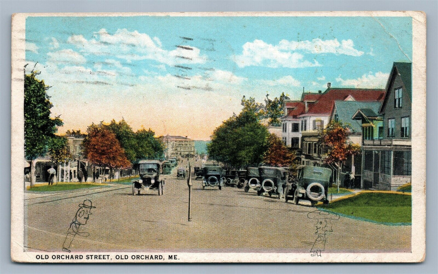 OLD ORCHARD ME 1925 ANTIQUE POSTCARD