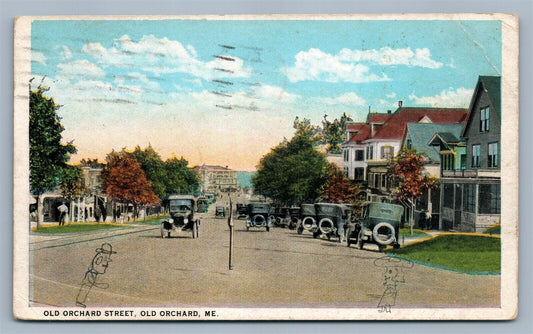 OLD ORCHARD ME 1925 ANTIQUE POSTCARD
