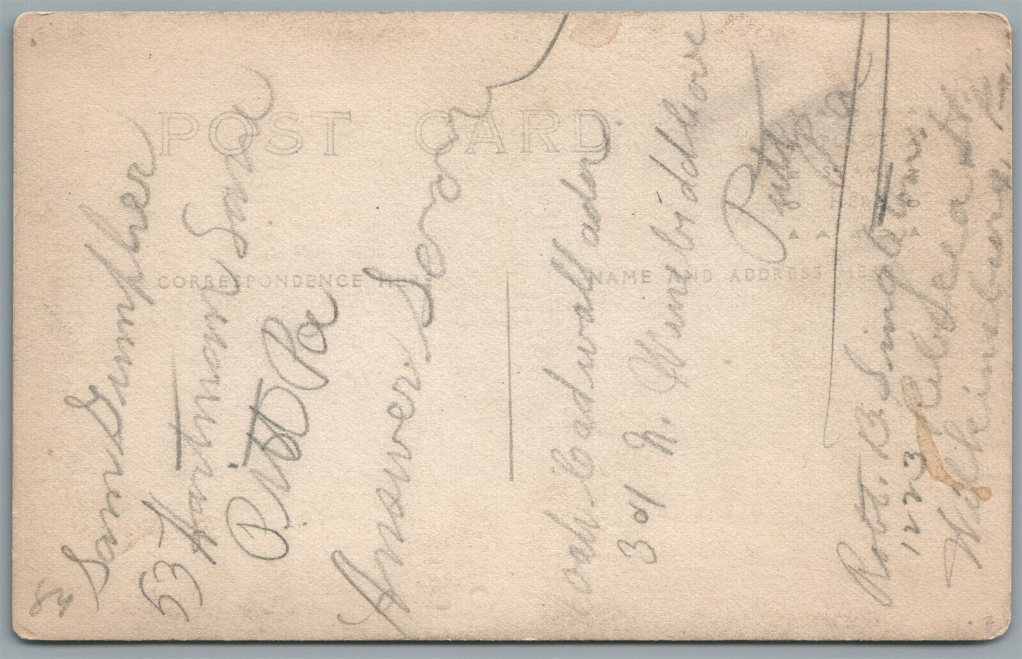 WWI ERA US MILITARY BATTERY PARK ANTIQUE REAL PHOTO POSTCARD RPPC