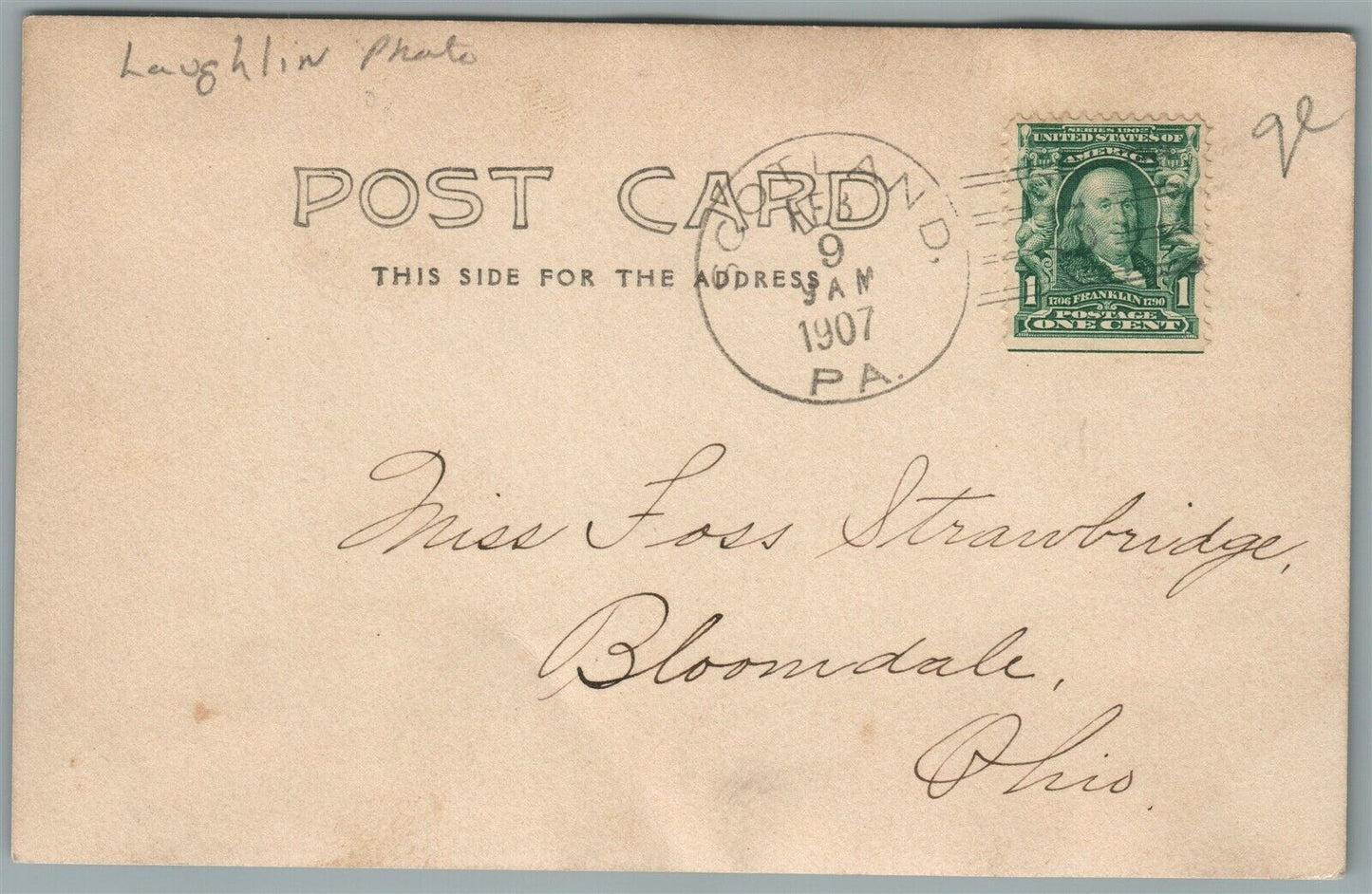 SCOTLAND PA S.O.I. SCHOOL ANTIQUE REAL PHOTO POSTCARD RPPC