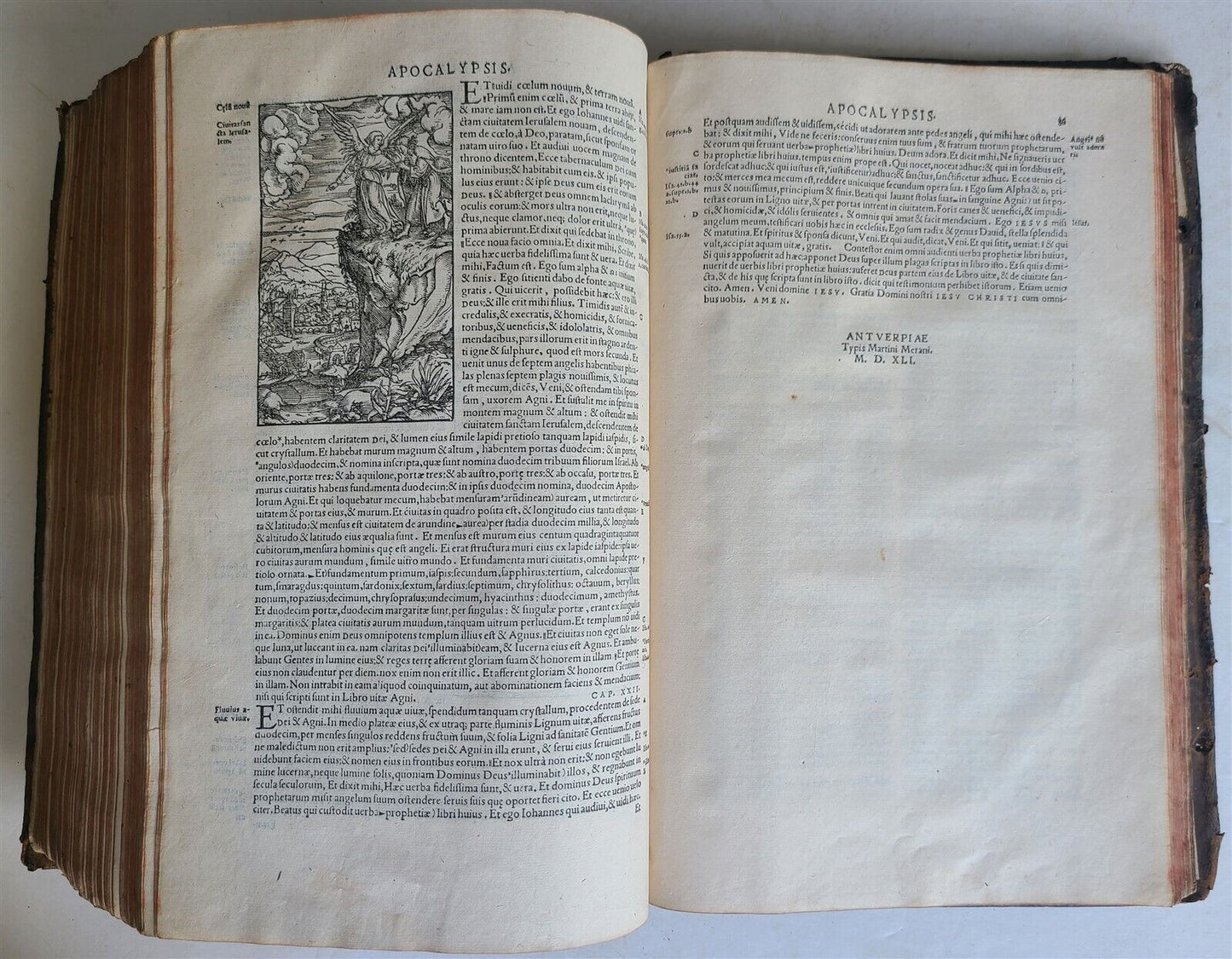 1543 BIBLE LATIN ANTIQUE FOLIO ILLUSTRATED HANS HOLBEIN ZWINGLIBIBEL APOCALYPSE