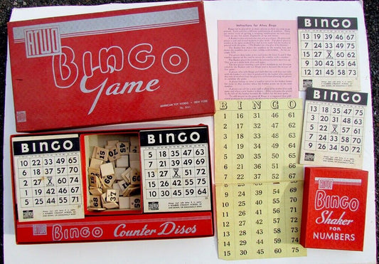 VINTAGE 1930s-40s BINGO GAME by AMERICAN TOY WORKS