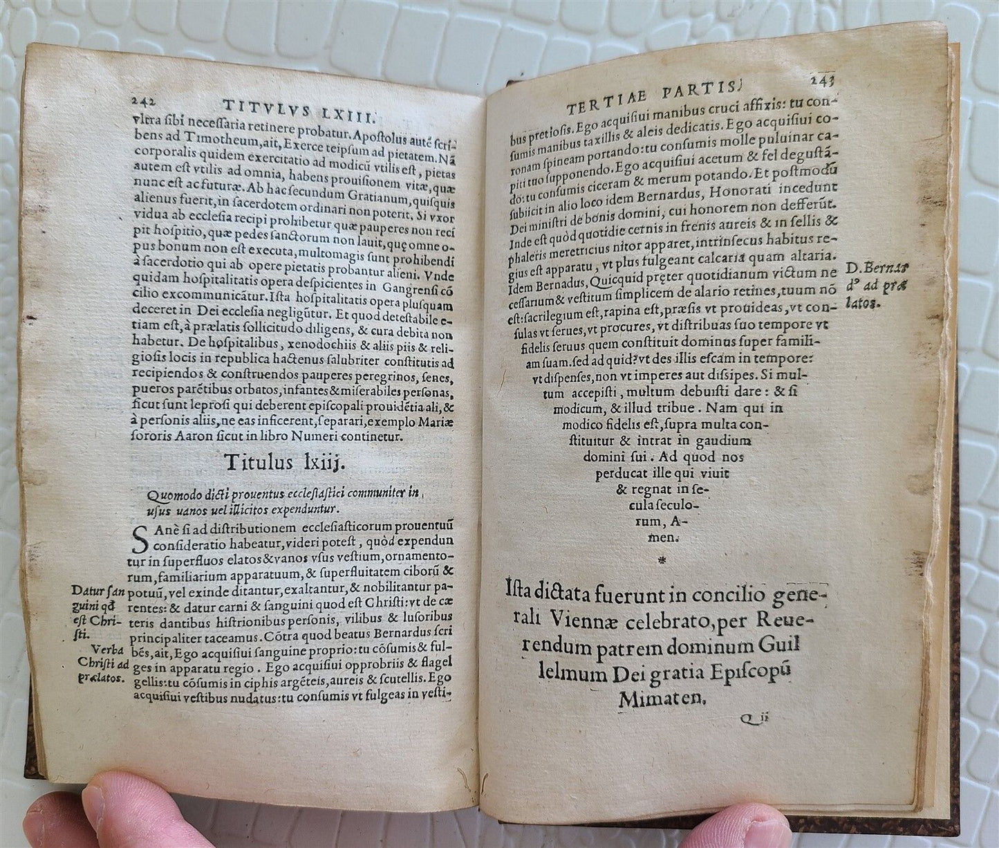 1545 Tractatus de modo generalis Concilii celebrandi antique RARE 16th century