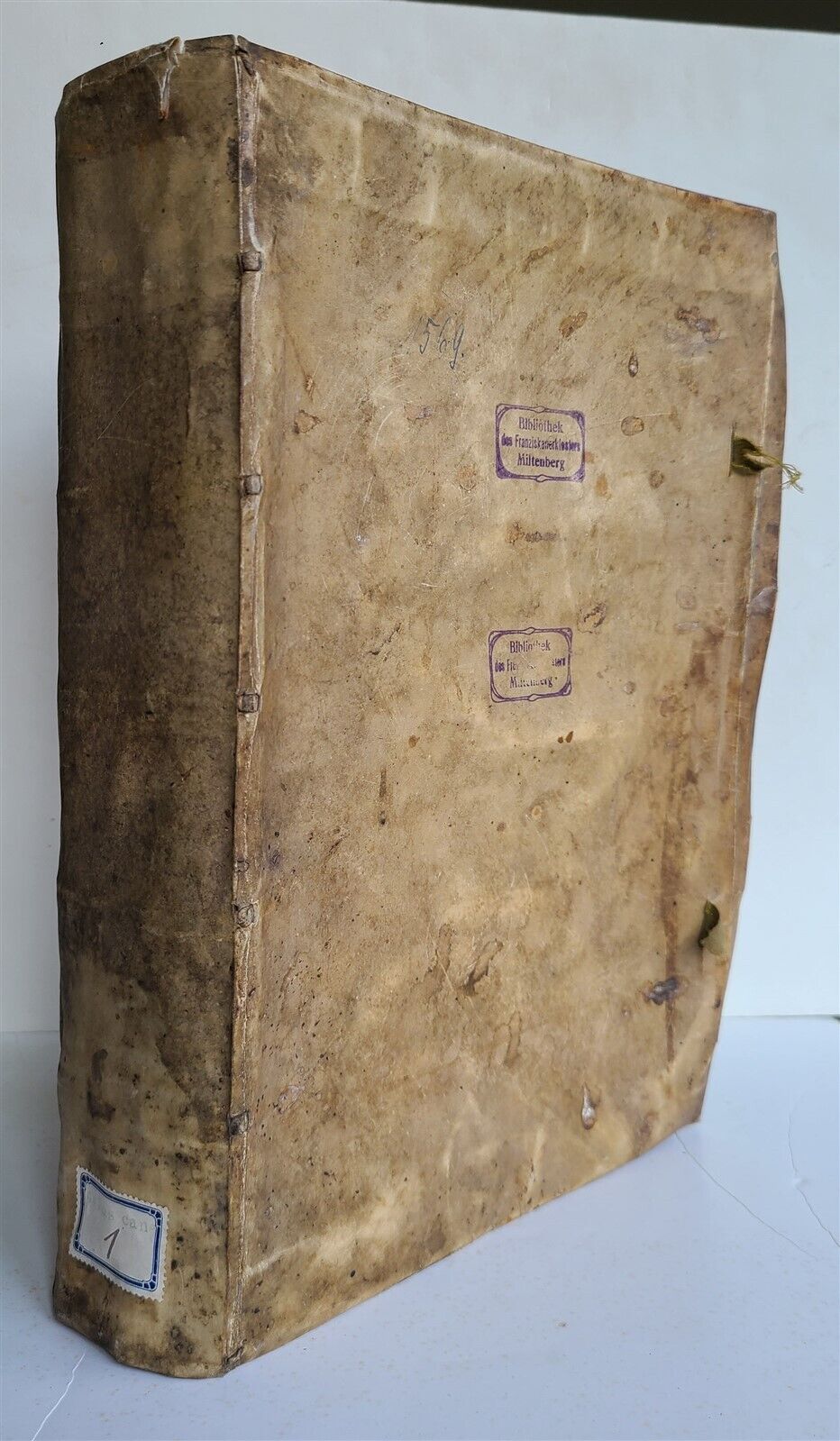 1569-1576 16th CENTURY LAW BOOK antique VELLUM BOUND FOLIO in LATIN