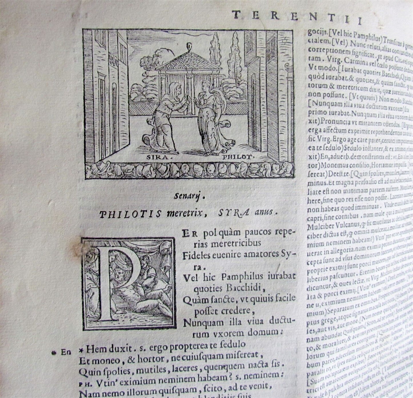 1567 COMOEDIAE SEX by TERENCE ILLUSTRATED VELLUM BINDING ANTIQUE 16th CENTURY