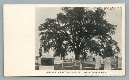 SALEM NJ BAPTIST CEMETERY ANTIQUE POSTCARD