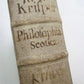 1735 PHILOSOPHY antique PIGSKIN BOUND FOLIO Philosophia scholae Scotisticae