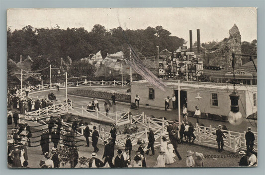 PHILADELPHIA PA WOODSIDE PARK 1911 ANTIQUE POSTCARD