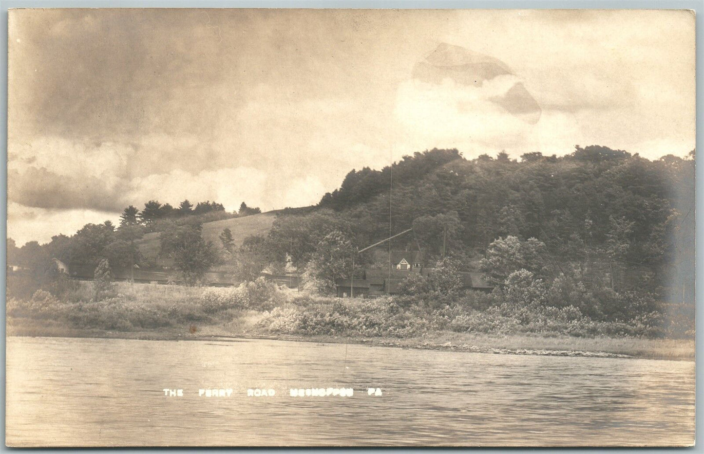 MESHOPPEN PA FERRY ROAD ANTIQUE REAL PHOTO POSTCARD RPPC
