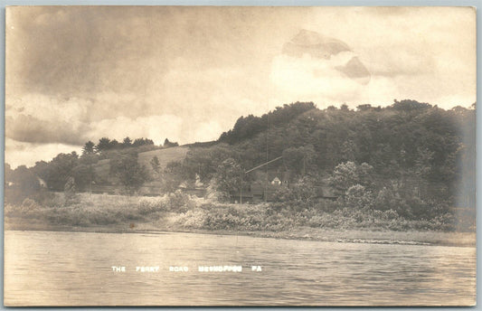MESHOPPEN PA FERRY ROAD ANTIQUE REAL PHOTO POSTCARD RPPC