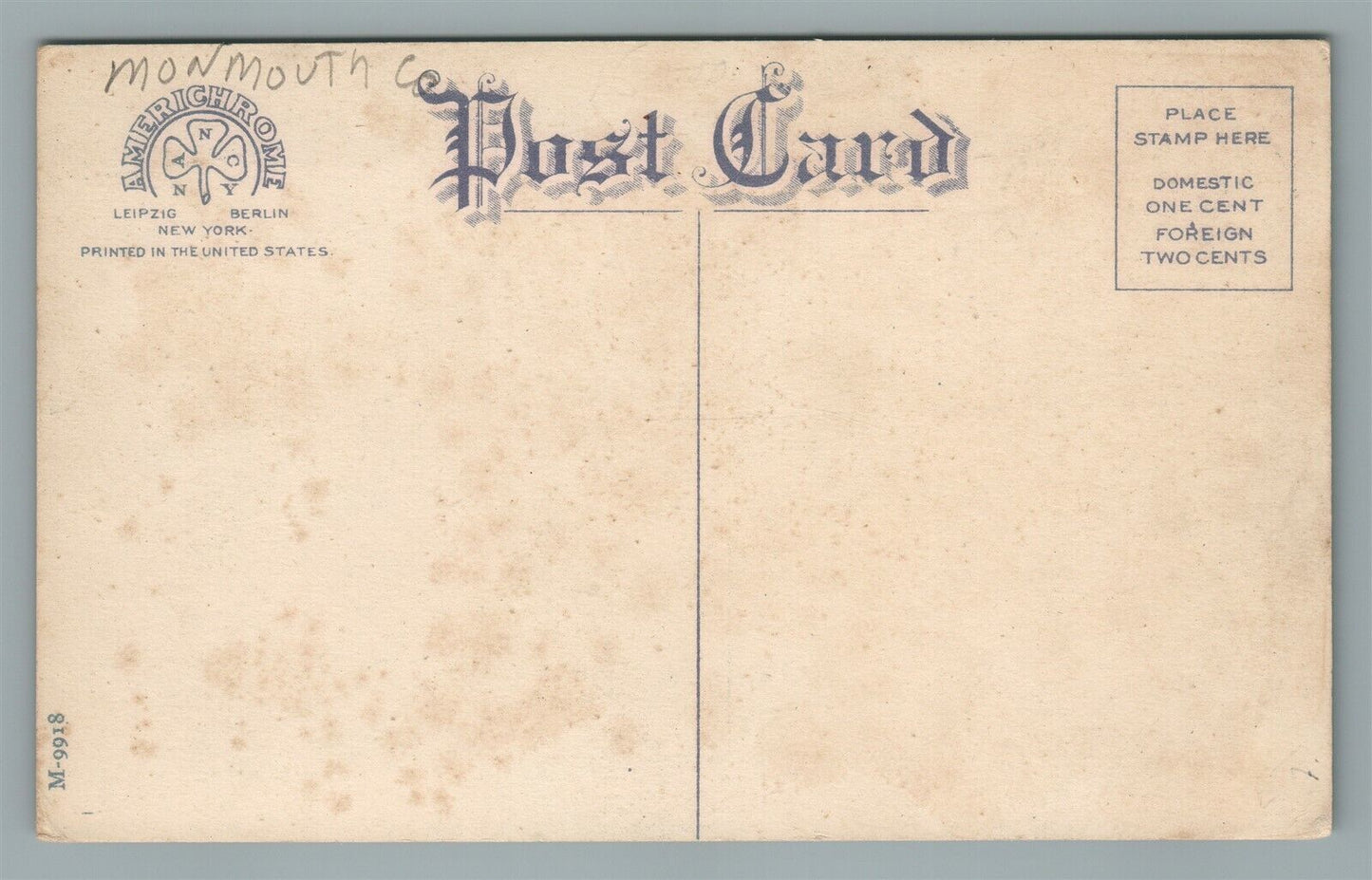 MARDEAN NJ THE SPEEDWAY ANTIQUE POSTCARD
