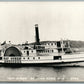 STEAMSHIP MAY QUEEN ST. JOHN RIVER CANADA VINTAGE REAL PHOTO POSTCARD RPPC